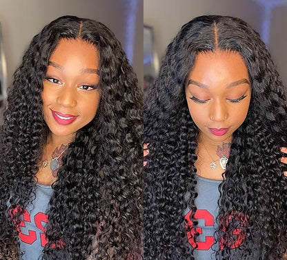 Water Wave Wear Go Wigs 7x5 HD Lace Glueless Lace Closure Wigs