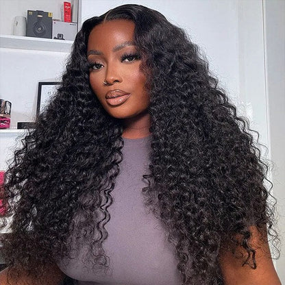 Deep Wave Wear Go Glueless Wig Bleached Knots Pre-cut 7x5 HD Lace Wig