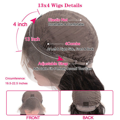 Straight Hair Short Bob Human Hair 13x4 HD Lace Frontal Wigs Pre-plucked Natural Hairline