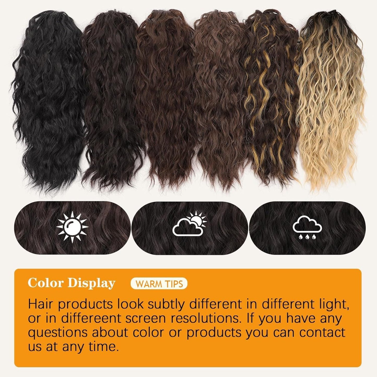 Claw Clip Ponytail Extension 18 Inch Wavy Pony Tails Hair Extensions Layered Fluffy Clip On Ponytails For Women Synthetic Hairpieces