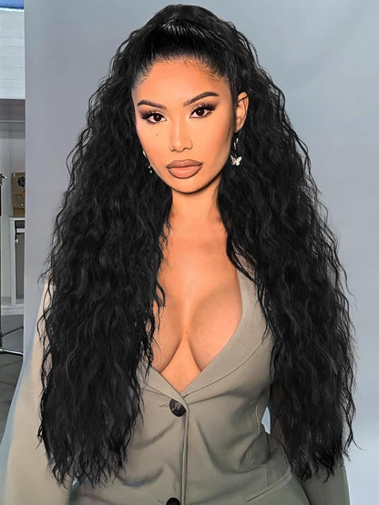 Claw Clip Long Wavy Ponytail Extension 30" Fluffy Natural Looking Synthetic Hairpiece