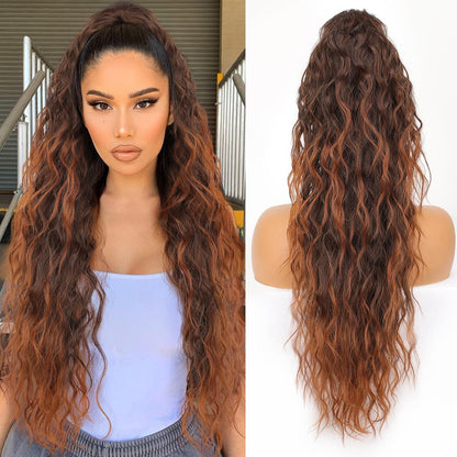 Claw Clip Long Wavy Ponytail Extension 30" Fluffy Natural Looking Synthetic Hairpiece