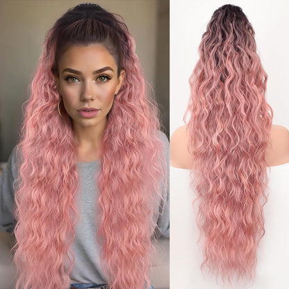 Claw Clip Long Wavy Ponytail Extension 30" Fluffy Natural Looking Synthetic Hairpiece