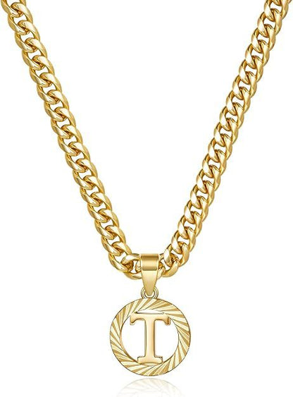 Gorgeous Gold Diamond Cut Letter Necklace