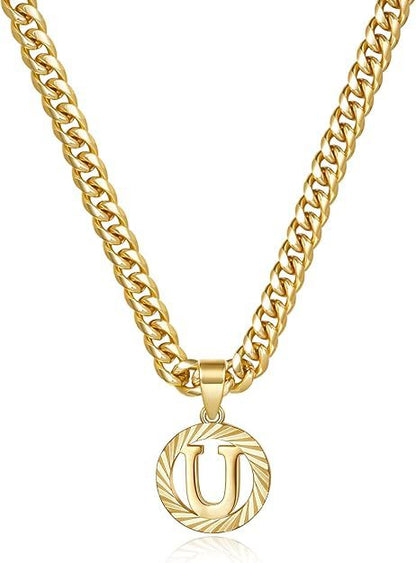 Gorgeous Gold Diamond Cut Letter Necklace