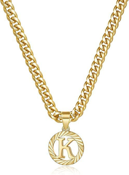 Gorgeous Gold Diamond Cut Letter Necklace