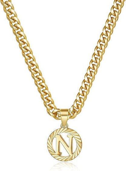 Gorgeous Gold Diamond Cut Letter Necklace