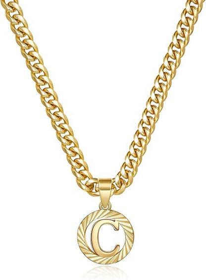 Gorgeous Gold Diamond Cut Letter Necklace