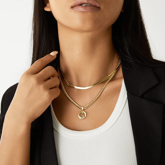 Gorgeous Gold Diamond Cut Letter Necklace