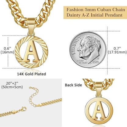 Gorgeous Gold Diamond Cut Letter Necklace