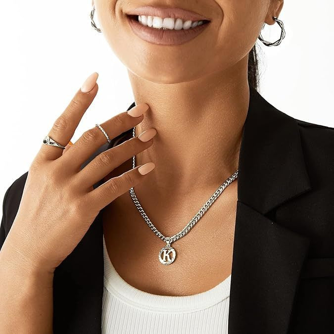 Gorgeous Gold Diamond Cut Letter Necklace