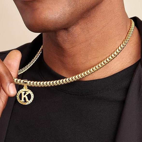 Gorgeous Gold Diamond Cut Letter Necklace