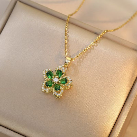 Rotating Bauhinia Flower Zircon Flower Fashion Jewelry