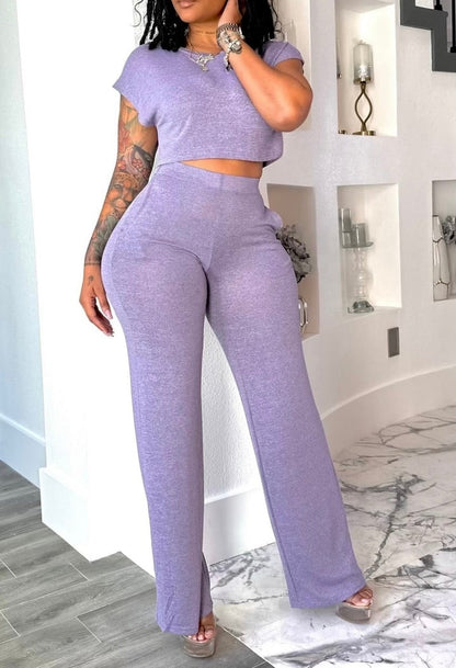 Solid Color Cotton Casual Two-piece Suit With Pockets
