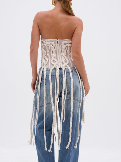 Tassel Mesh Corset