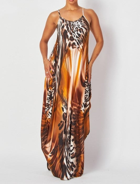 Leopard Swirl Maxi Dress