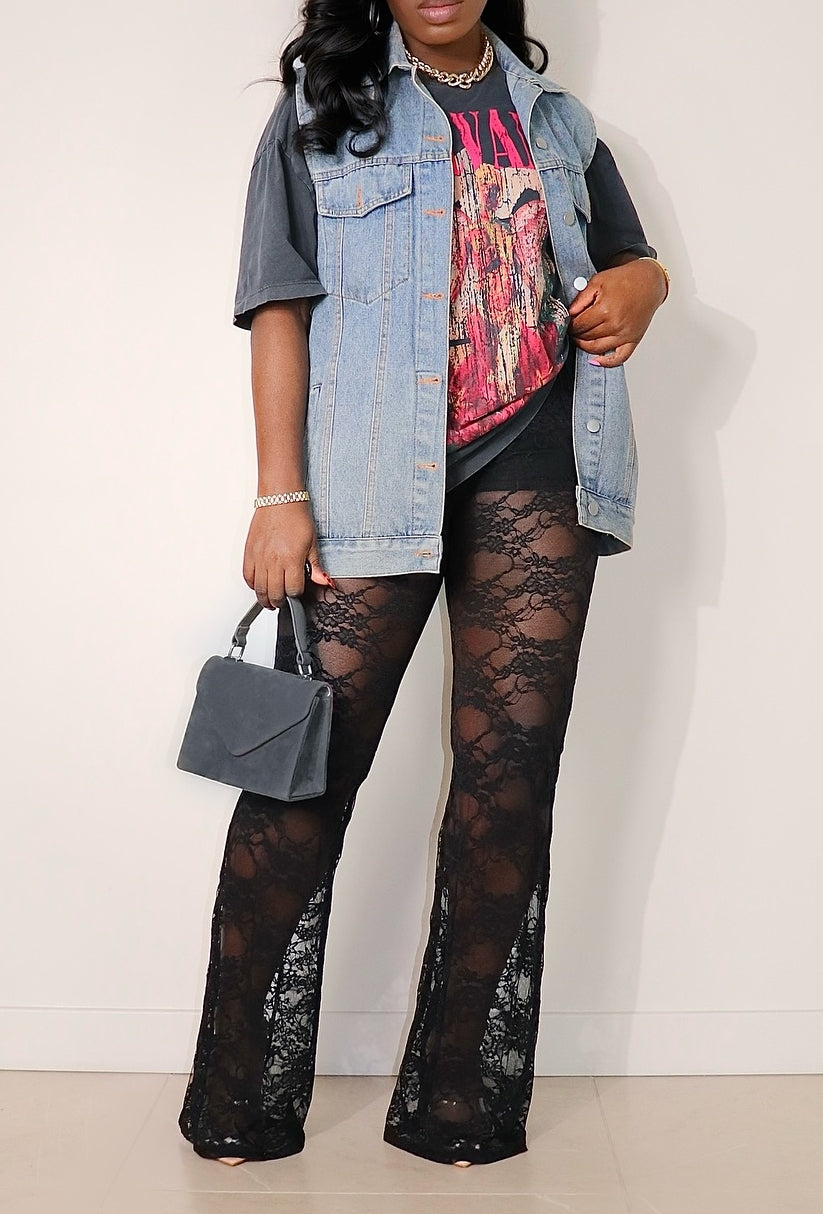Lace Flare Pants
