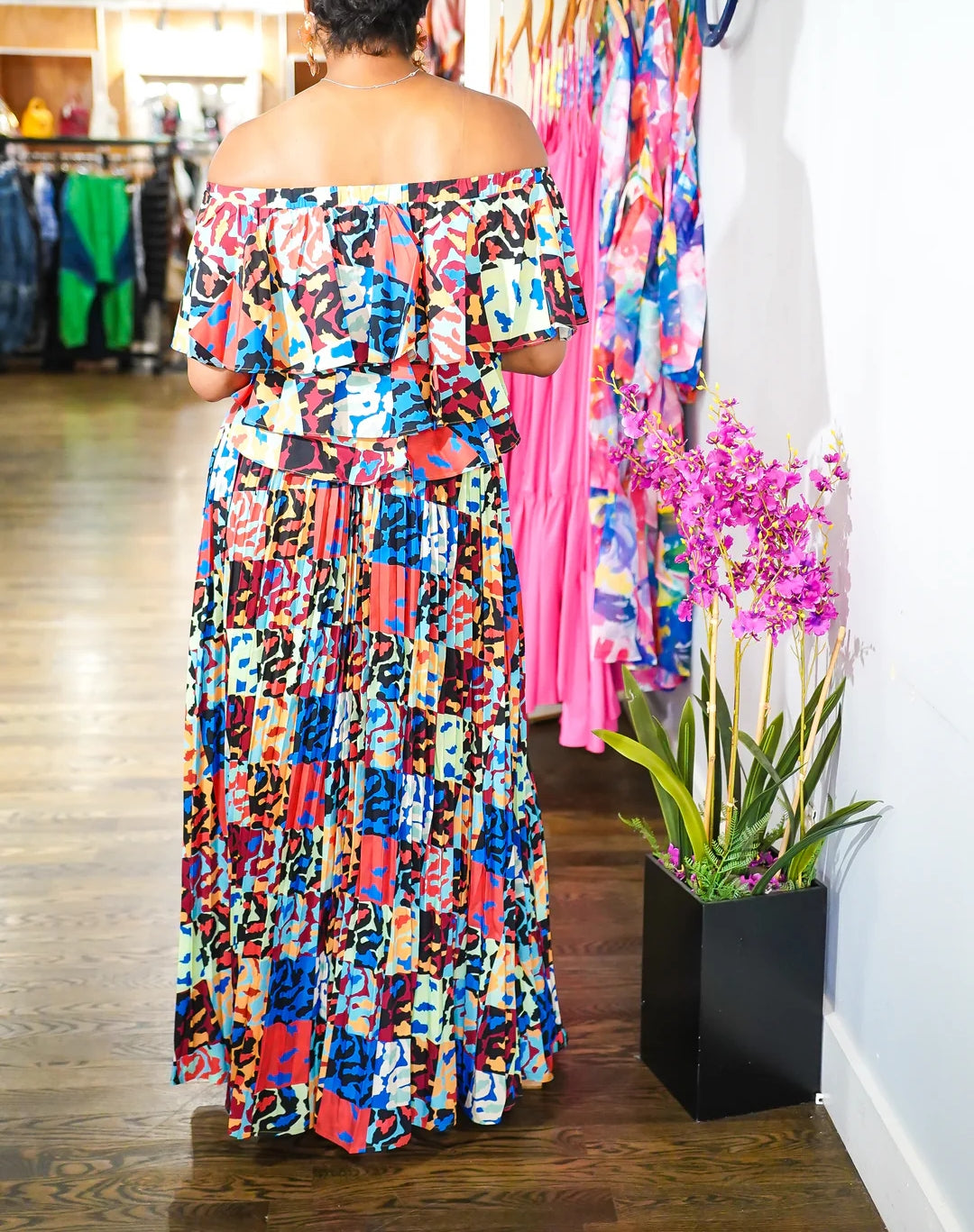 Graphic Print 2Pc Skirt Set