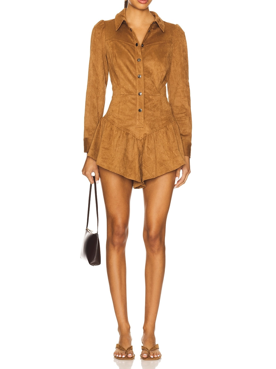 Suede Romper