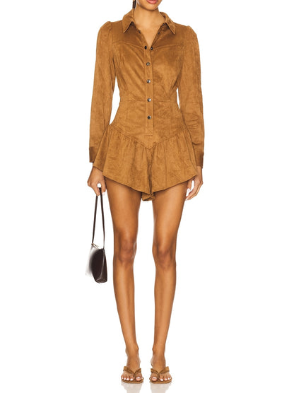 Suede Romper