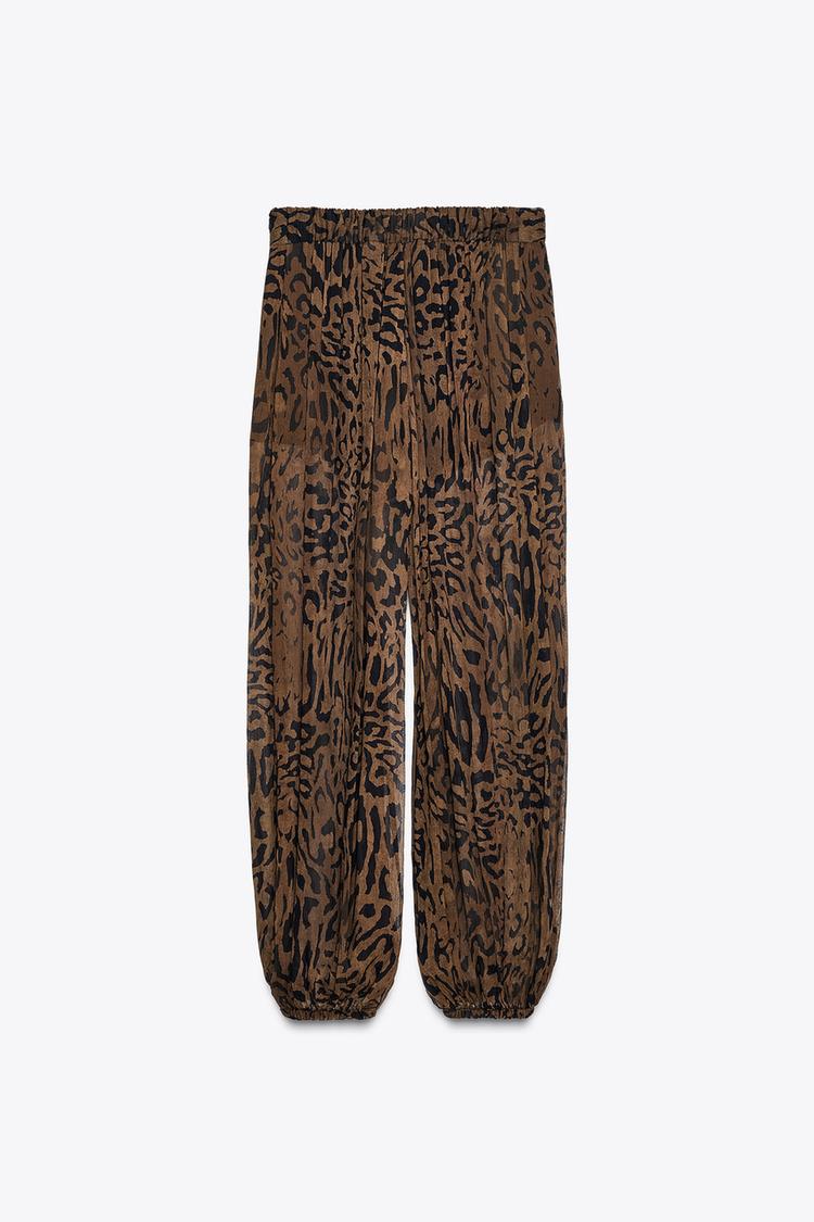 Leopard-print Chiffon Bloomers