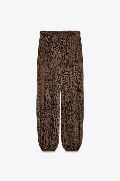 Leopard-print Chiffon Bloomers