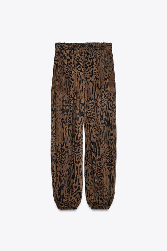 Leopard-print Chiffon Bloomers