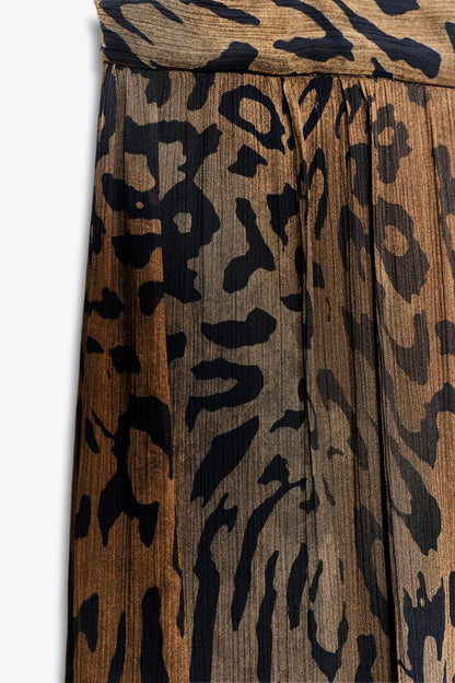 Leopard-print Chiffon Bloomers