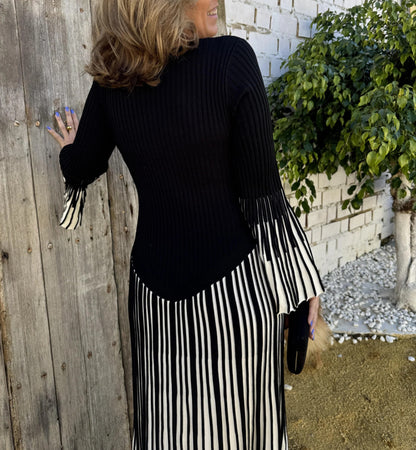 Two-tone Knitted Dress