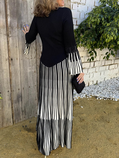 Two-tone Knitted Dress