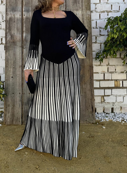 Two-tone Knitted Dress