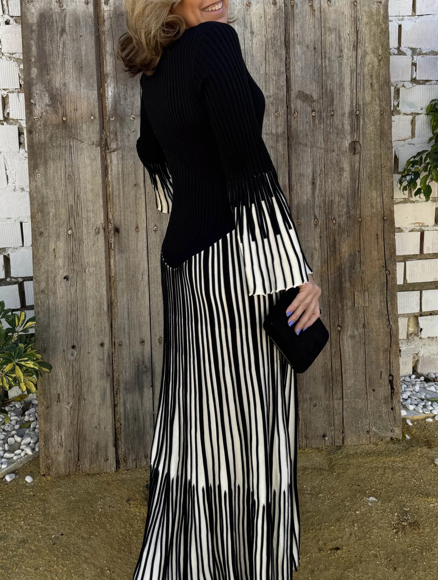 Two-tone Knitted Dress