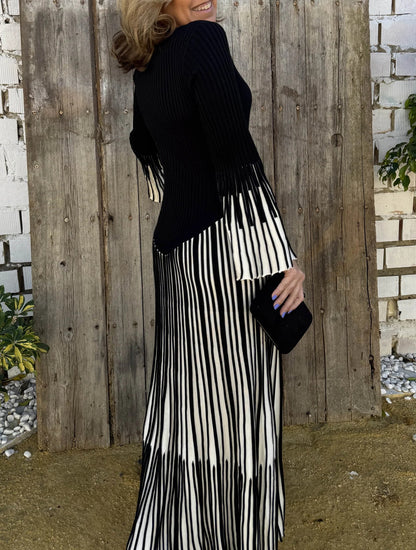 Two-tone Knitted Dress