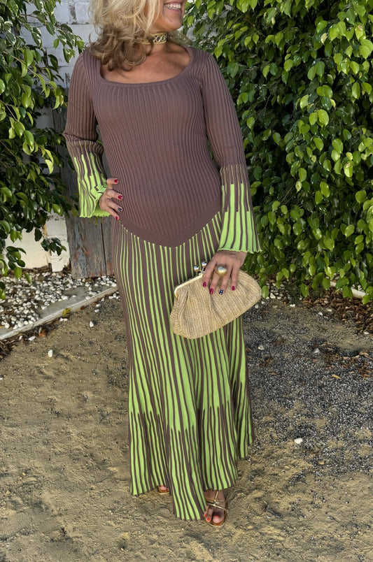 Two-tone Knitted Dress