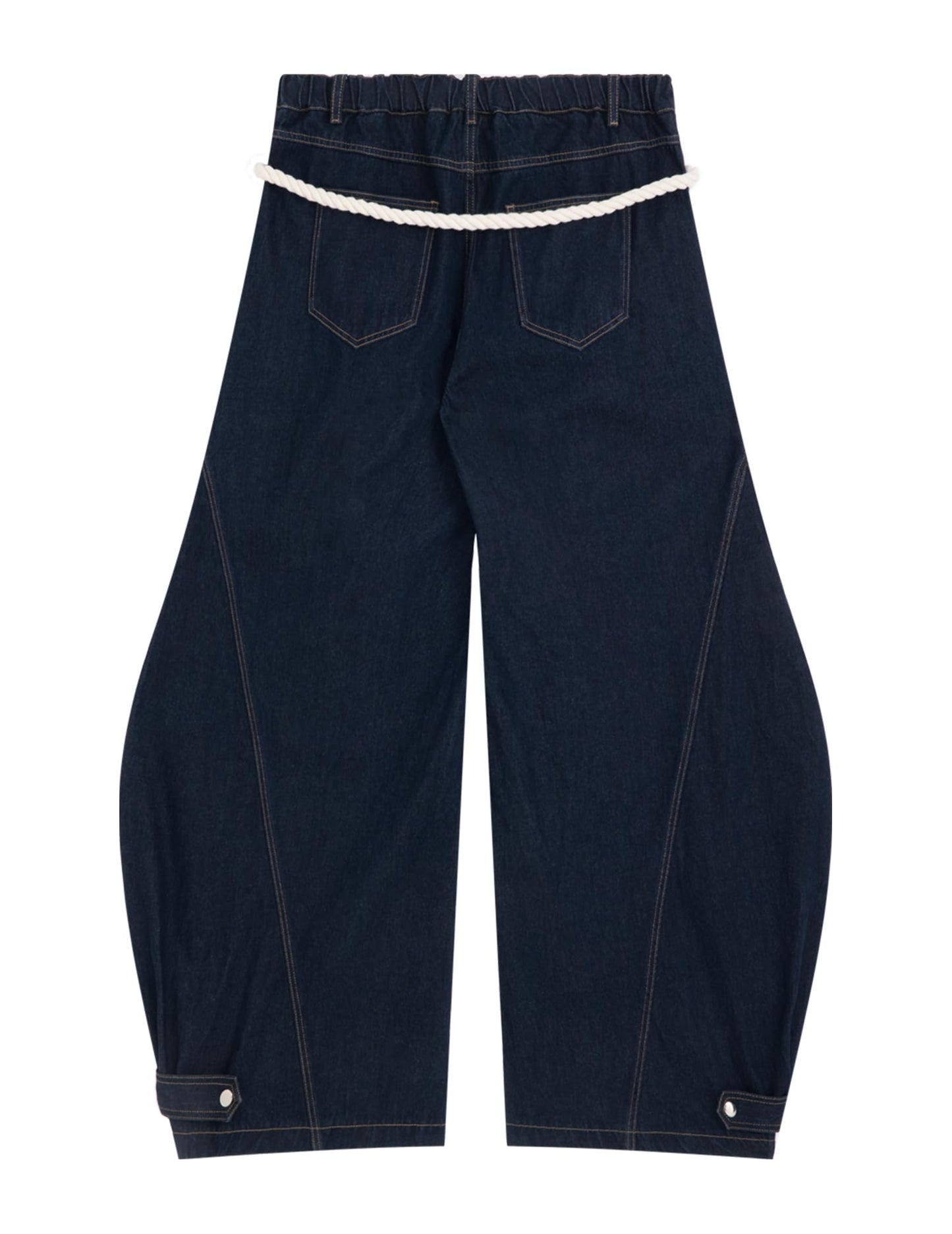Casual Drawstring Super Baggy Barrel Jeans