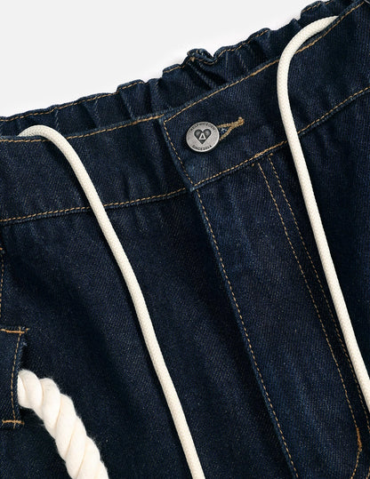Casual Drawstring Super Baggy Barrel Jeans