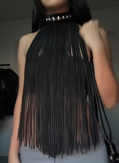 Backless Fringe Top