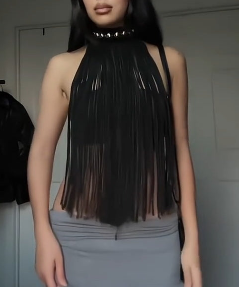 Backless Fringe Top
