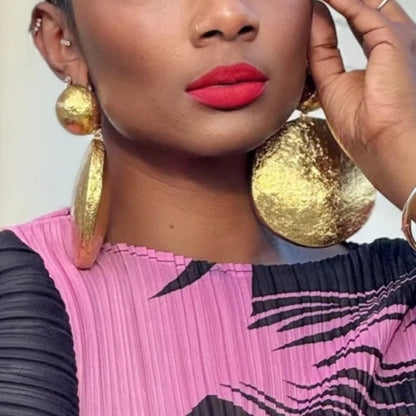 Vintage Gold Frosted Earrings