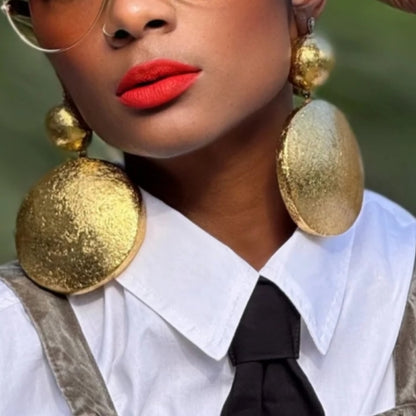 Vintage Gold Frosted Earrings