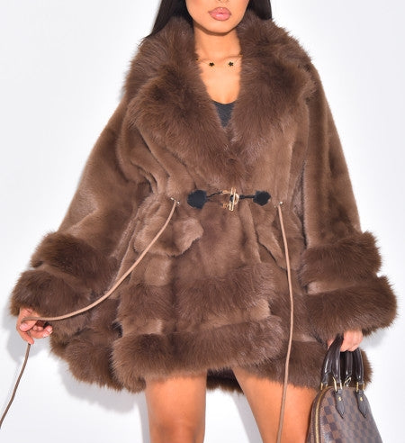 Premium Faux Fur Loose Coat