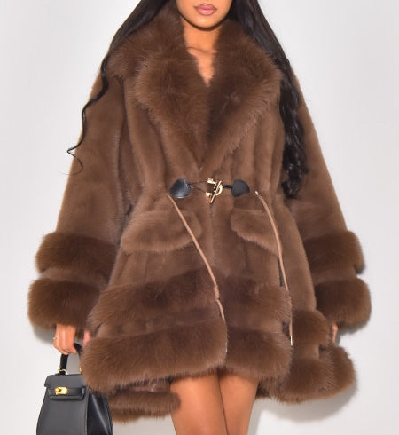 Premium Faux Fur Loose Coat