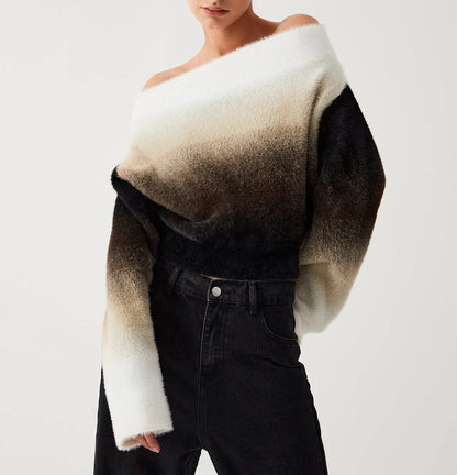 Gradient Fluffy Sweater