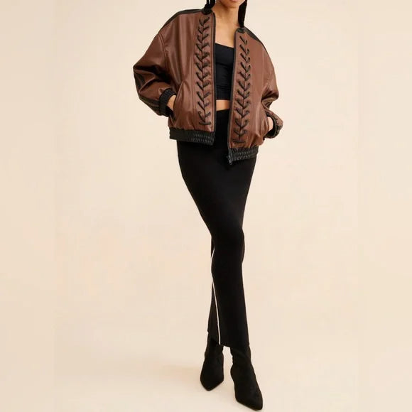 Vegan Leather Bomber