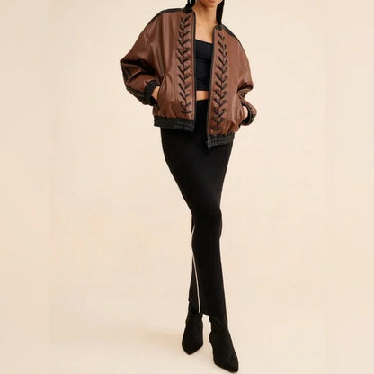 Vegan Leather Bomber