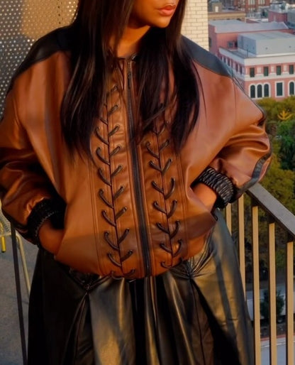 Vegan Leather Bomber