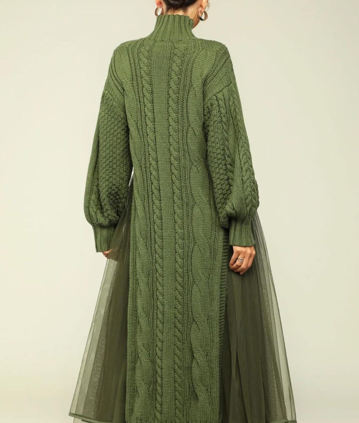 Knit Tulle Two Piece Skirt Set