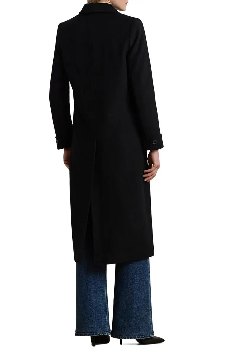 Longline Wool Blend Reefer Coat