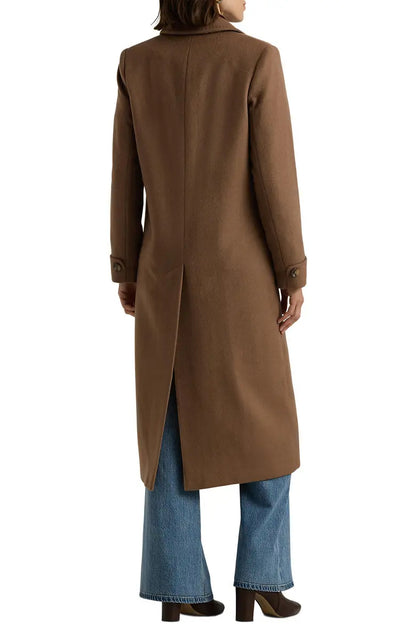 Longline Wool Blend Reefer Coat