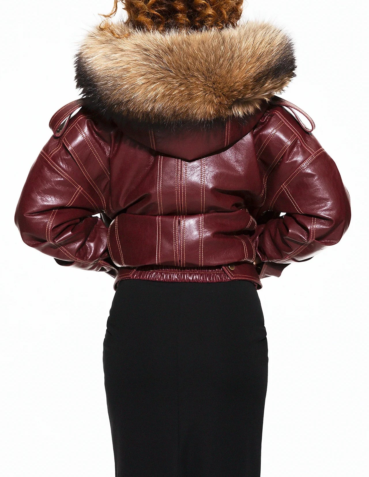 Fur Collar Multi-pocket Bomber Jacket